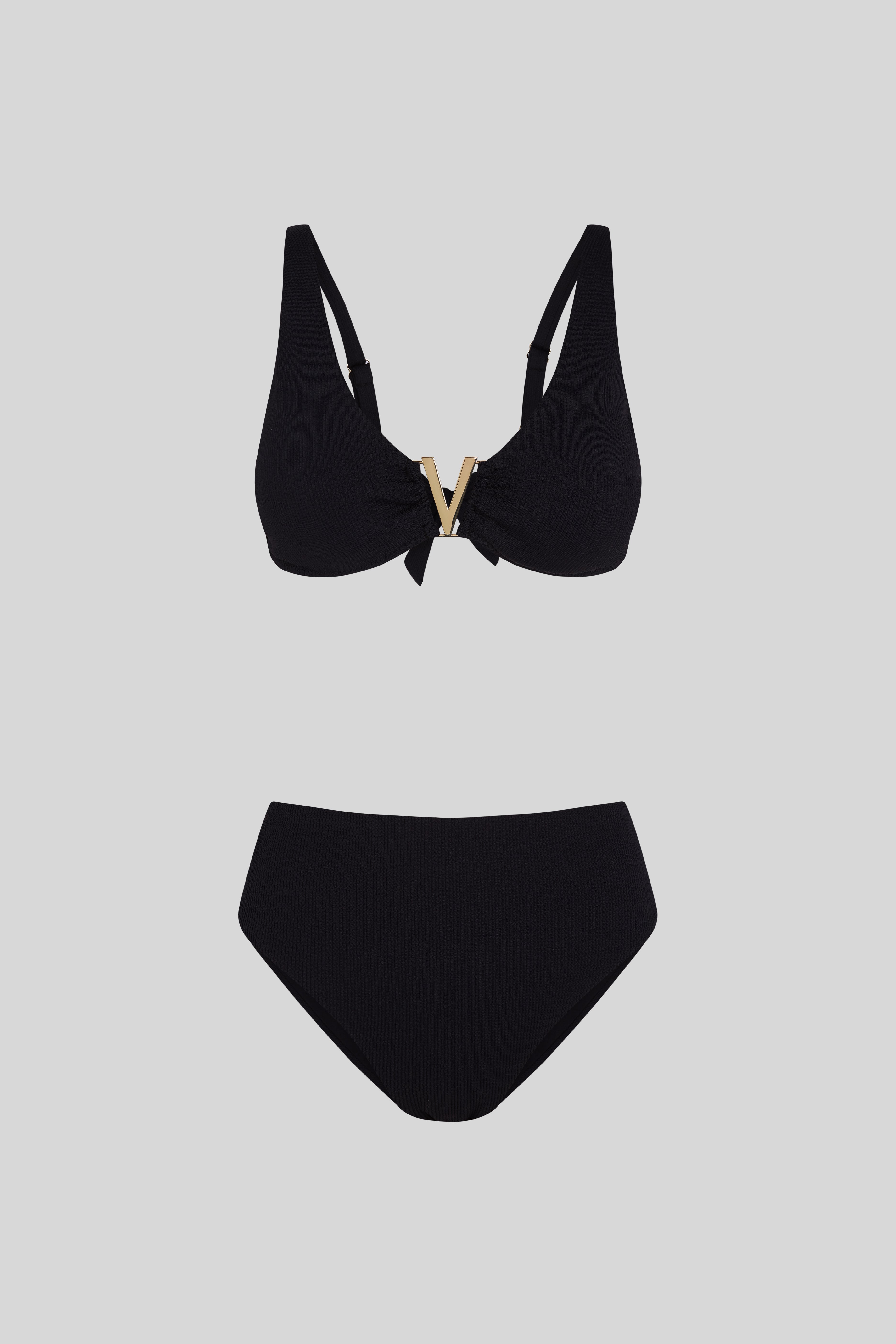 Black Aiguablava Bikini Top