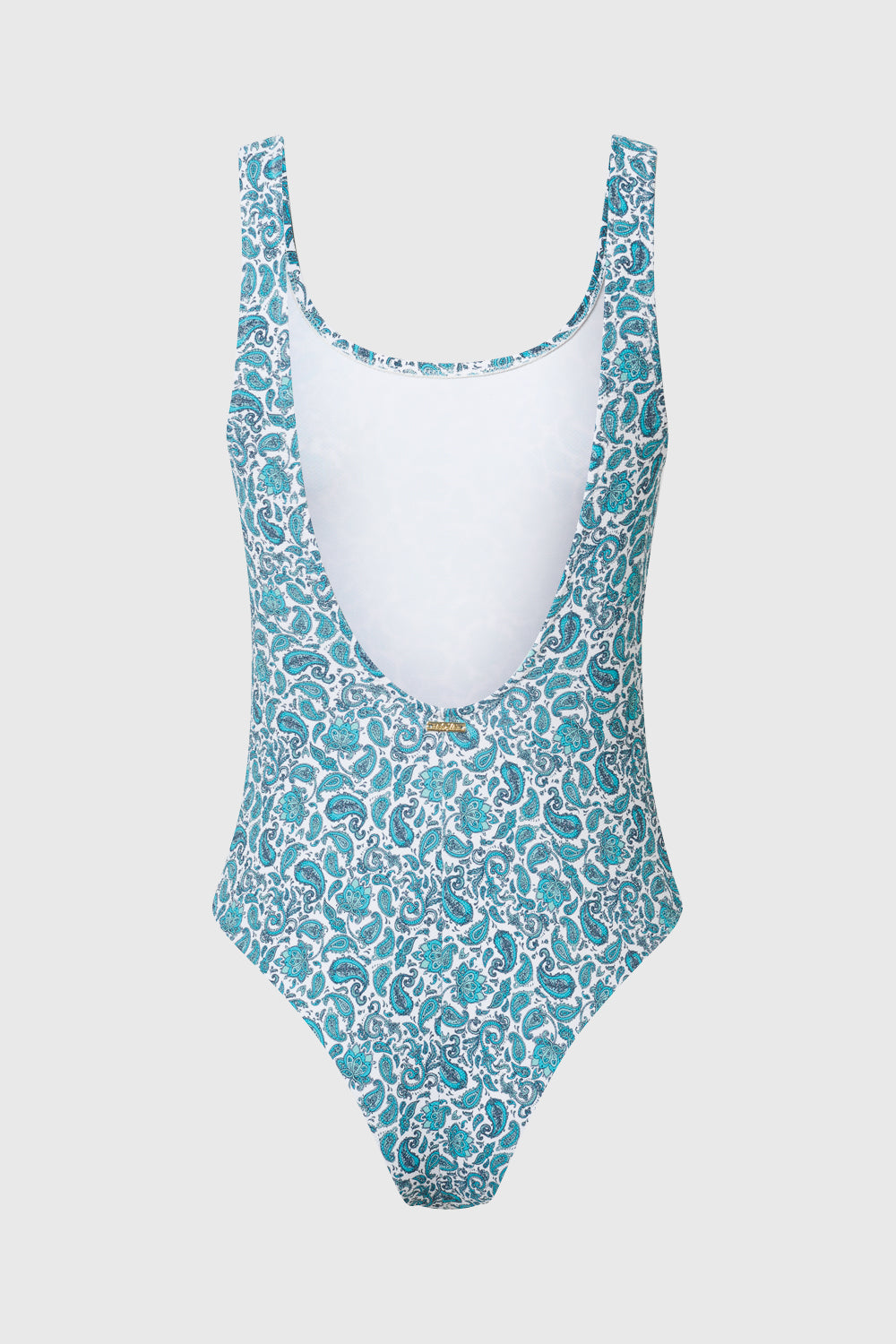 AQVA Swimwear blue and white print one-piece swimming costume