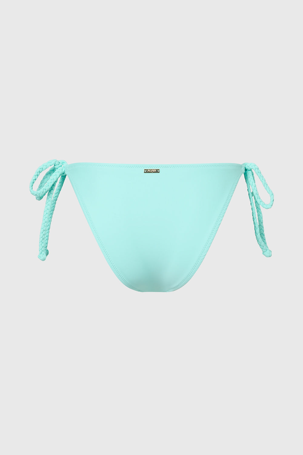 Blue Tie Bikini Bottom Back View AQVA Swimwear