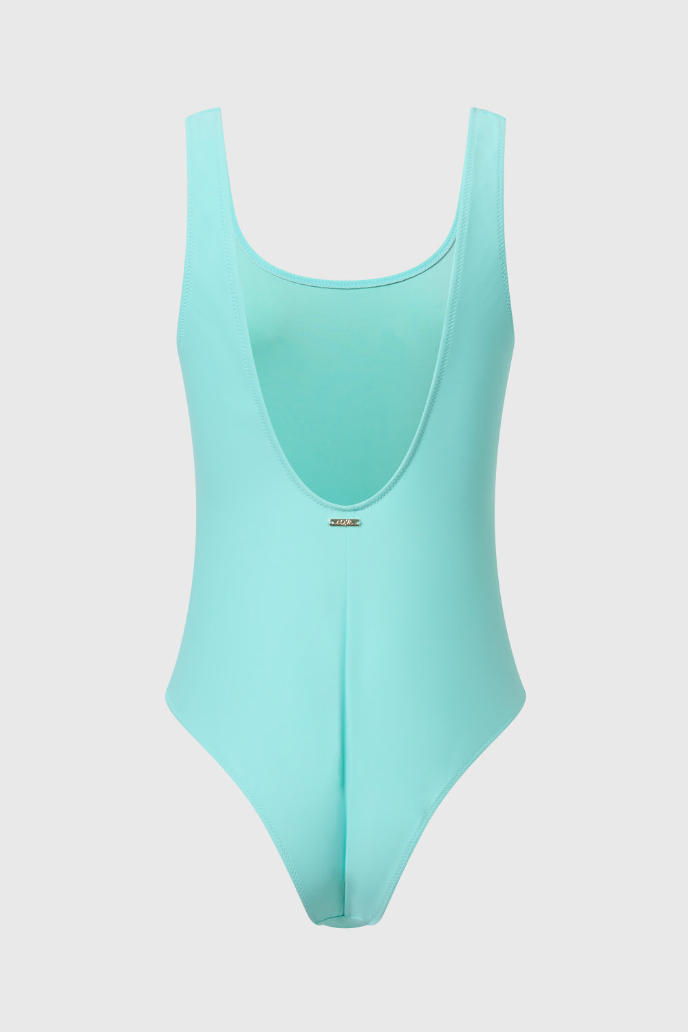 Stylish blue swimming costume on her back by AQVA Swimwear