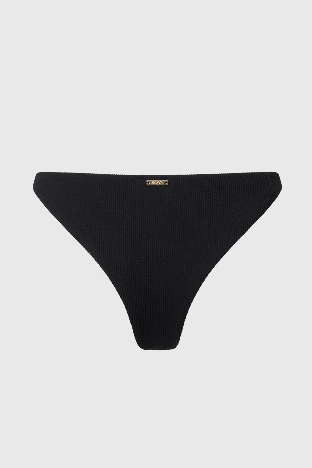 Black Brazilian Bikini Bottom Turqueta Back View AQVA Swimwear
