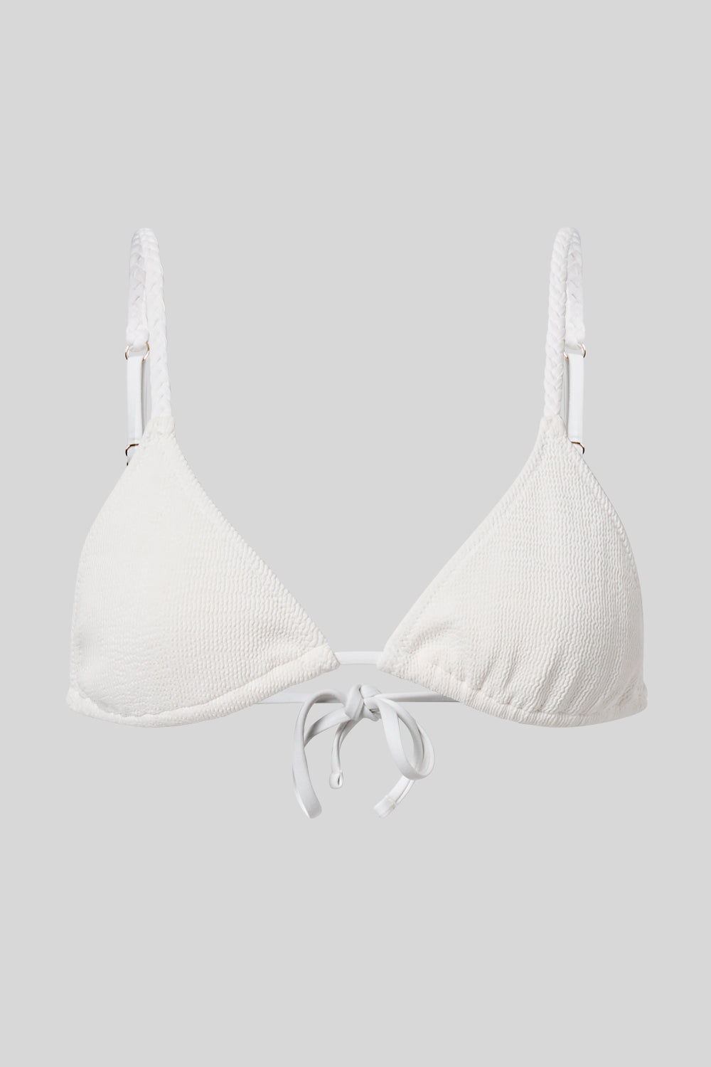 Nude triangle top with adjustable braided straps from Aqva Swimwear