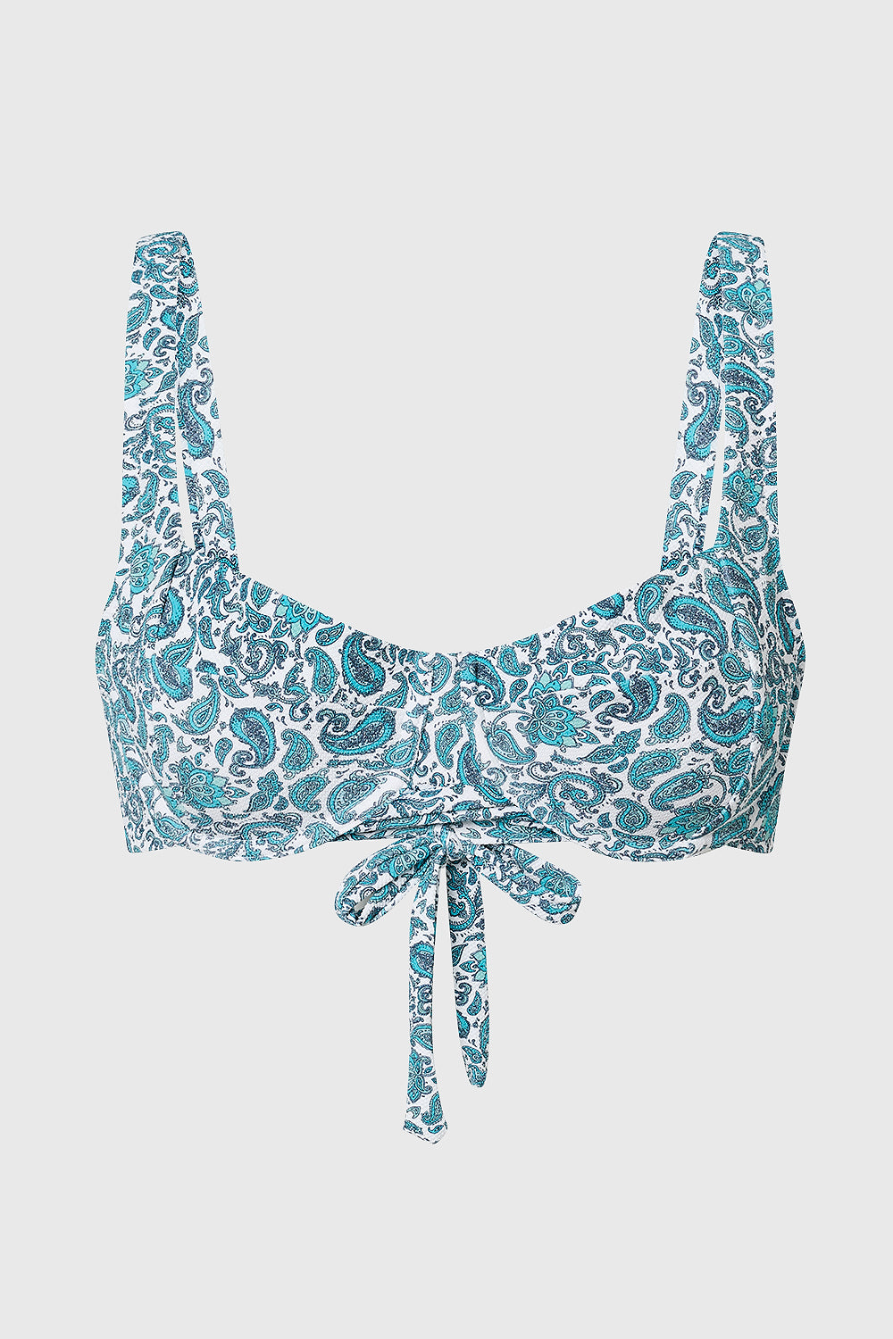 Blue and White Printed Bikini Top AQVA Swimwear