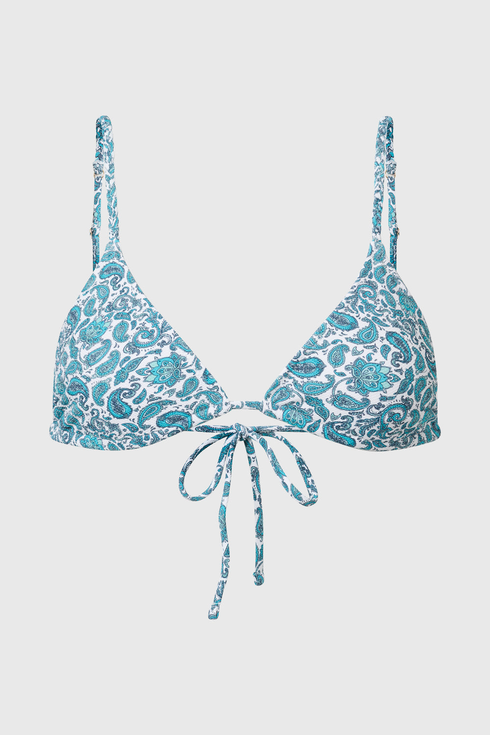 Blue and White Printed Bikini Top AQVA Swimwear