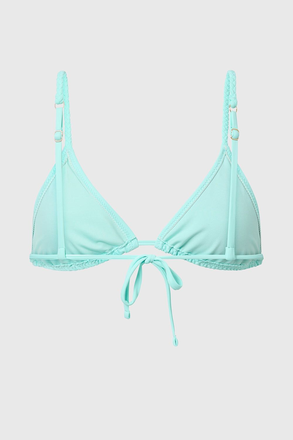 Braided Blue Bikini Top Back View AQVA Swimwear
