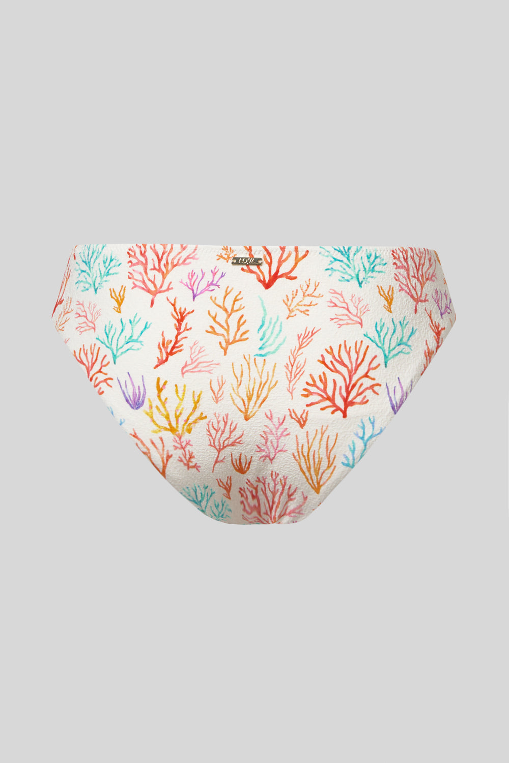 Coral Print Bikini Bottom Back View AQVA Swimwear
